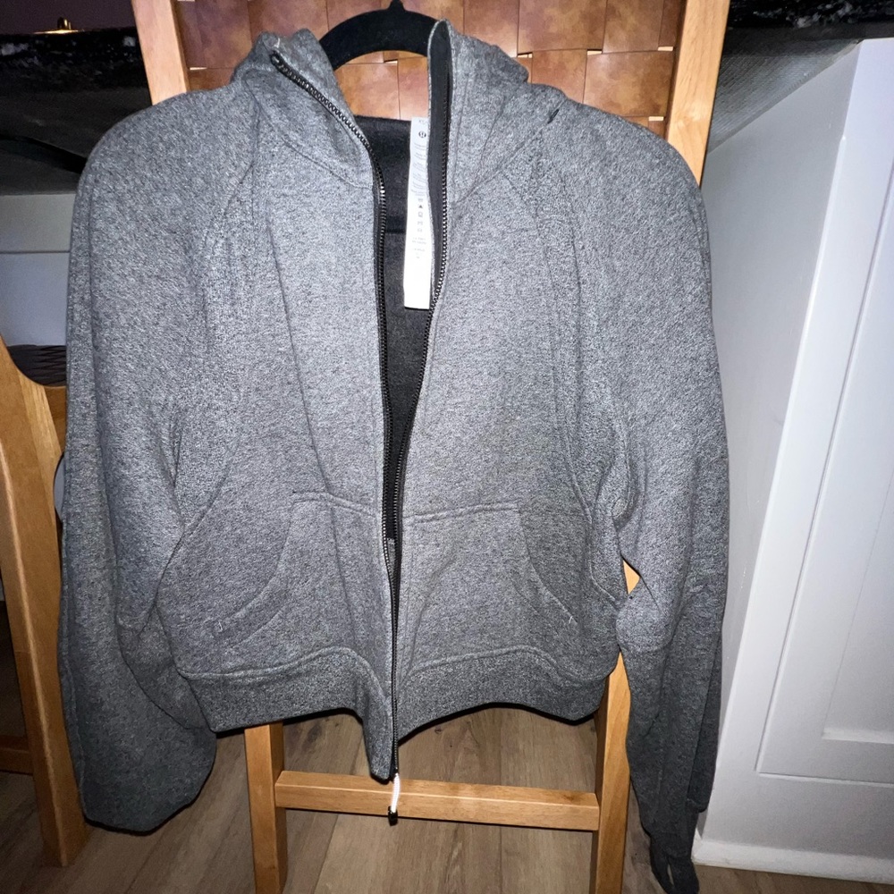 Grey scuba lululemon full zip size XS/S